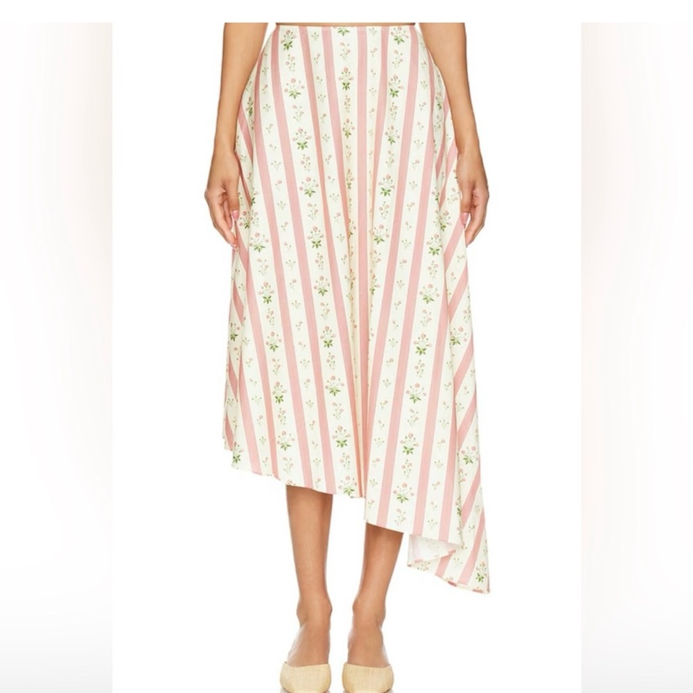 WeWoreWhat Pink and White Striped Skirt - Picture 3 of 3